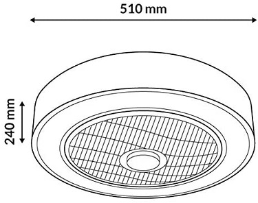 medidas del ventilador sin aspas LEDUNI