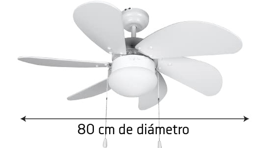 ventilador de techo Orbegozo CP 15076 B medidas